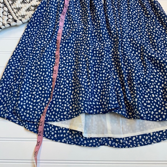 ANTHROPOLOGIE Moon River Spotted Blue Button Dress - Picture 10 of 12